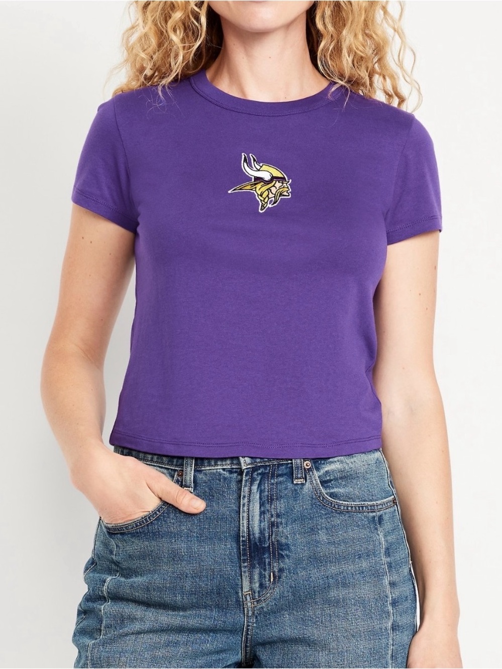 Old Navy Women Minnesota Vikings Snug T-Shirt (Size: XL)